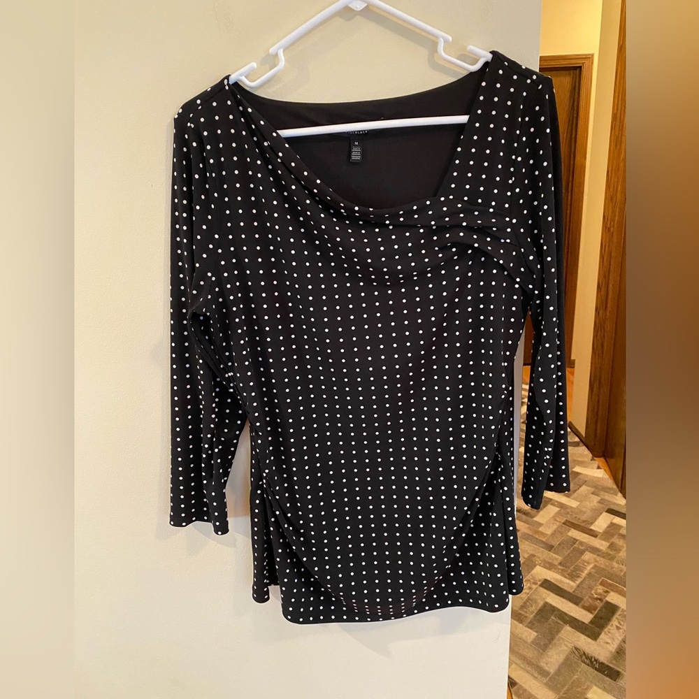 WHBM polka dot asymmetrical top